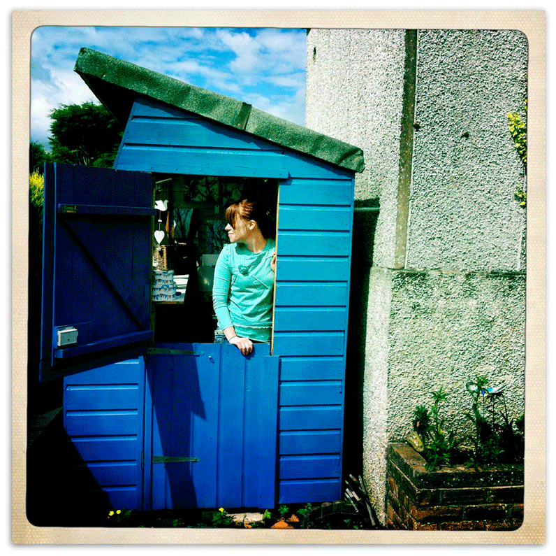 A warm welcome to the little blue potting shed that is my studio. It may be little, but here you'll find landscape paintings and prints inspired by Scottish weather and light, small colourful textile and knitted gifts along with handmade cards.